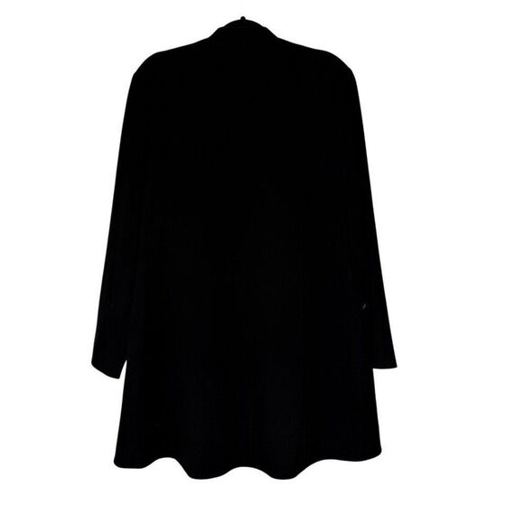 Chico’s Black Crepe Zip Pocket Open Jacket Sz 16 Elegant, Mob Wife, Minimalist - Picture 4 of 11
